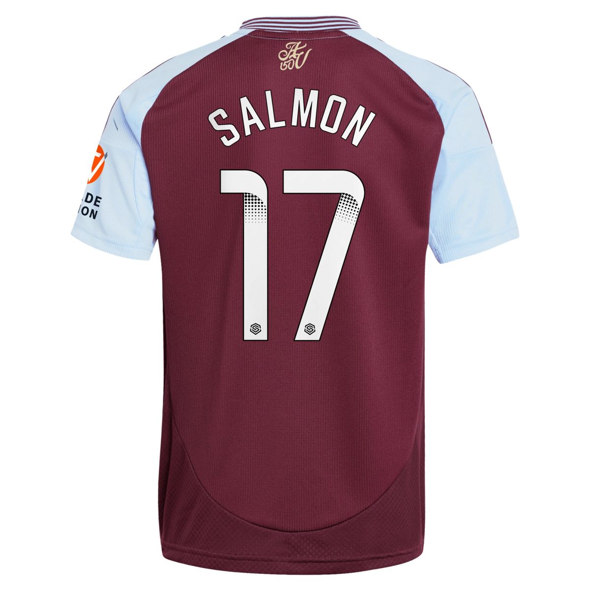 Explore the aston villa wsl adidas home shirt 2024-25 with salmon 17 printing Collection of Aston Villa jerseys. Authentic, high-quality football shirts for every supporter, available worldwide.