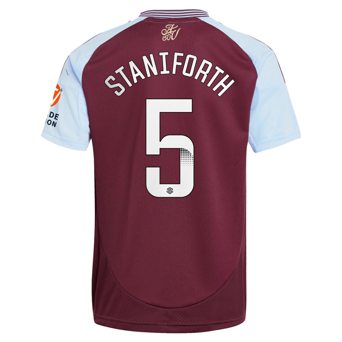 Explore the aston villa wsl adidas home shirt 2024-25 with staniforth 5 printing Collection of Aston Villa jerseys. Authentic, high-quality football shirts for every supporter, available worldwide.