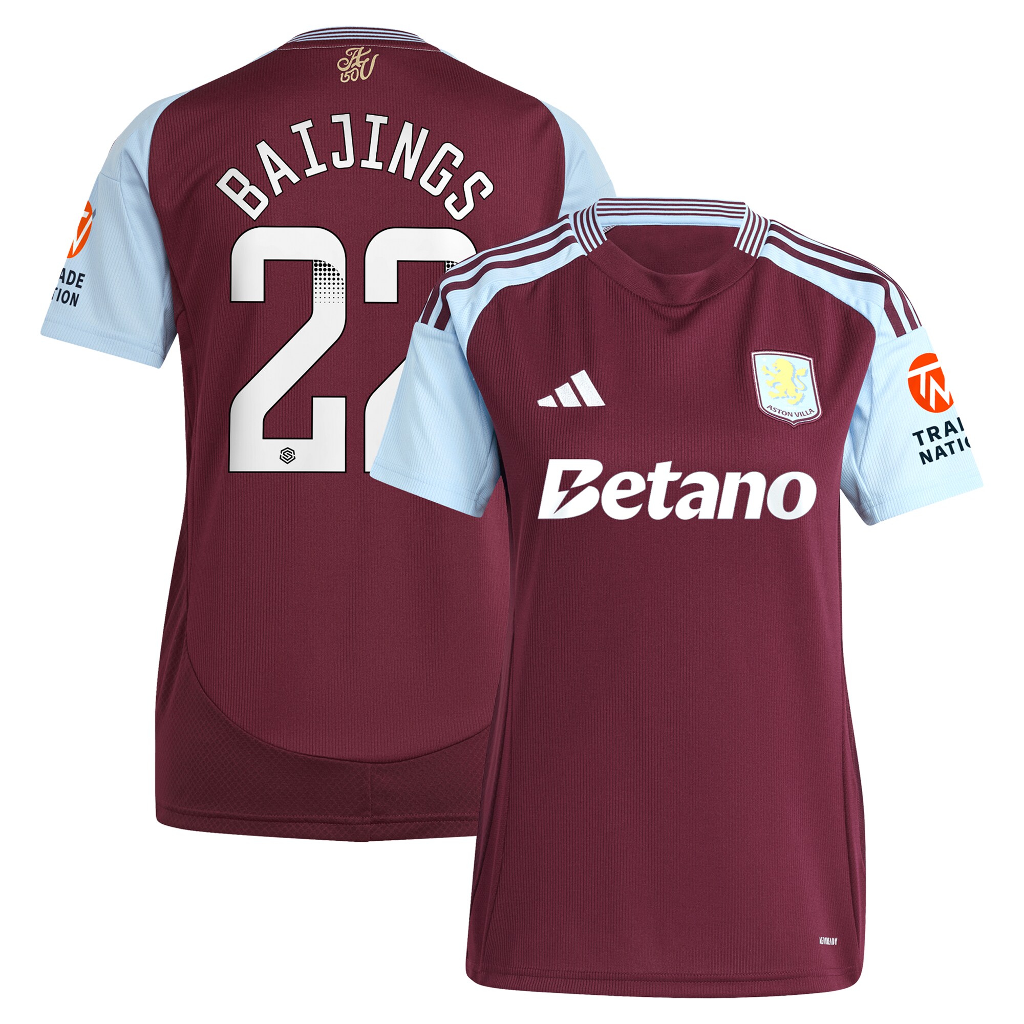 Explore the aston villa wsl adidas home shirt 2024-25 – womens with baijings 22 printing Collection of Aston Villa jerseys. Authentic, high-quality football shirts for every supporter, available worldwide.