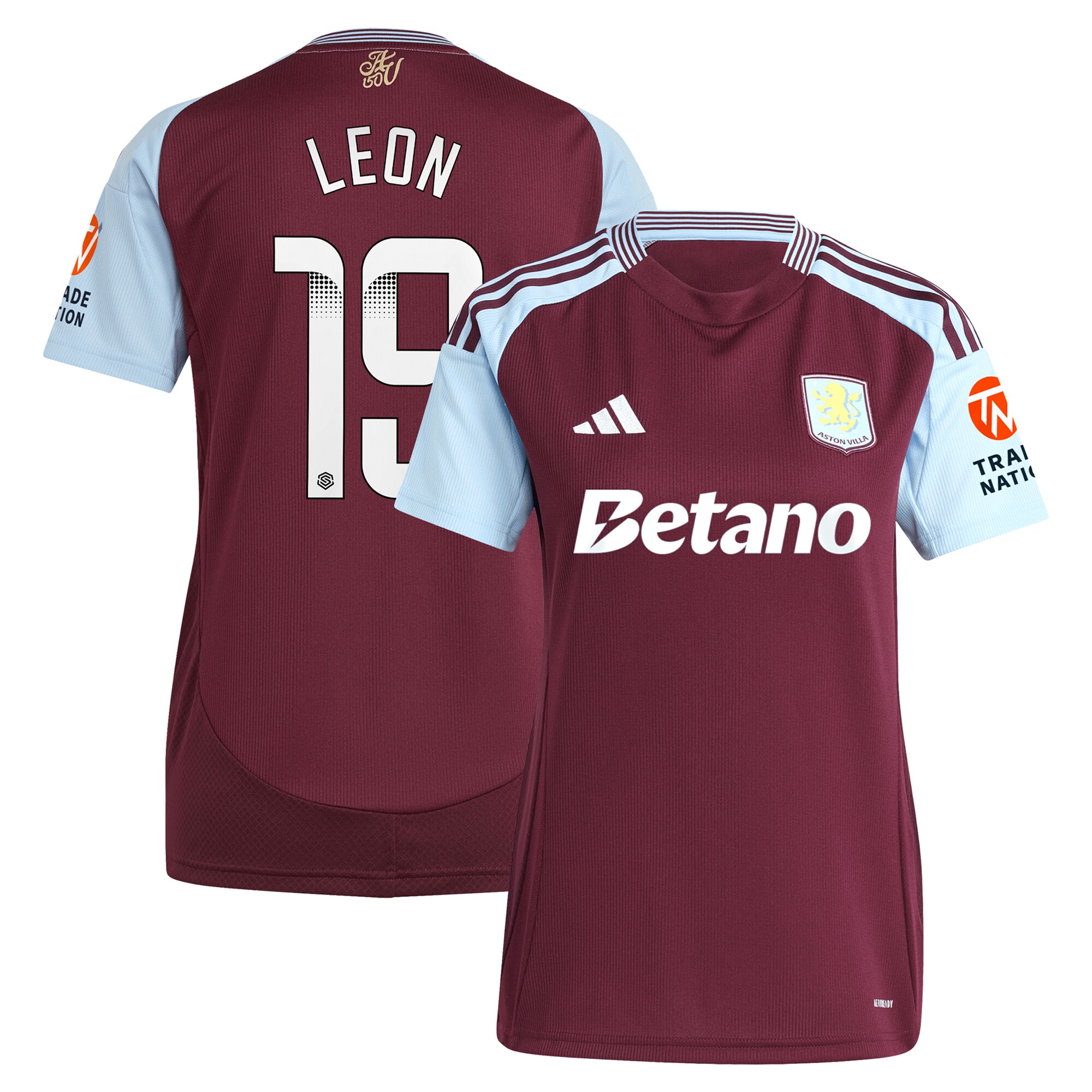 Explore the aston villa wsl adidas home shirt 2024-25 – womens with leon 19 printing Collection of Aston Villa jerseys. Authentic, high-quality football shirts for every supporter, available worldwide.