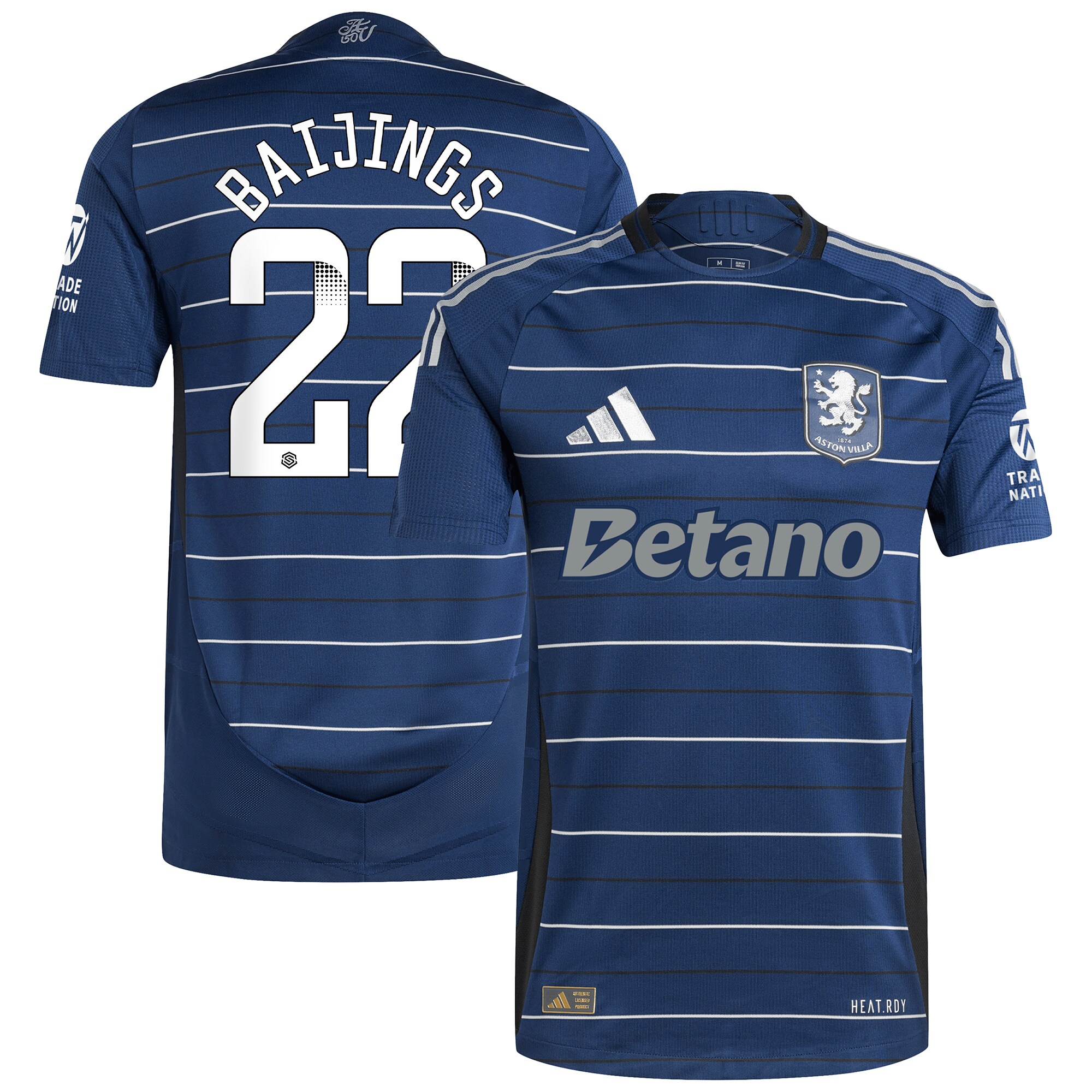Explore the aston villa wsl adidas third authentic shirt 2024-25 with baijings 22 printing Collection of Aston Villa jerseys. Authentic, high-quality football shirts for every supporter, available worldwide.
