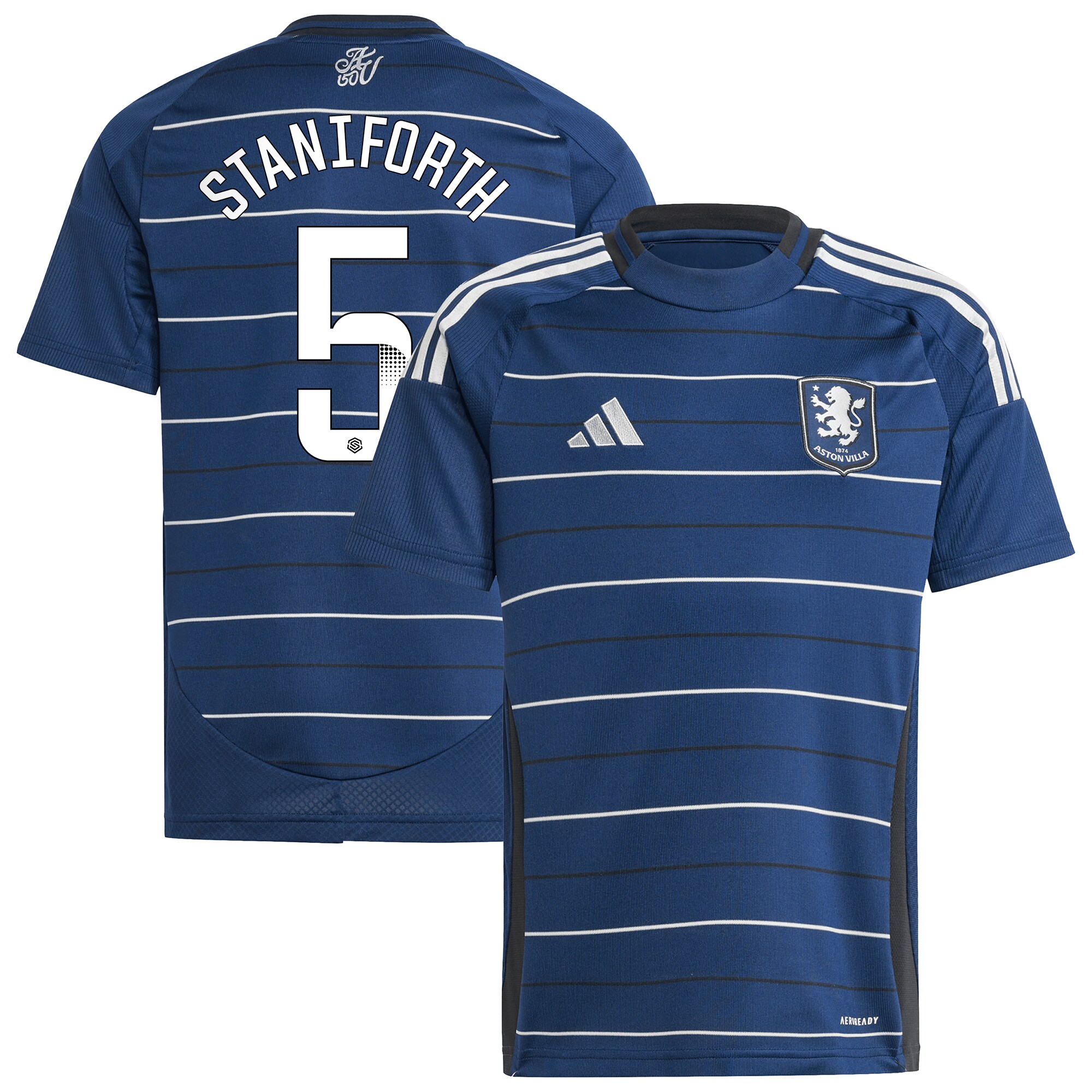 Explore the aston villa wsl adidas third shirt 2024-25 – kids with staniforth 5 printing Collection of Aston Villa jerseys. Authentic, high-quality football shirts for every supporter, available worldwide.