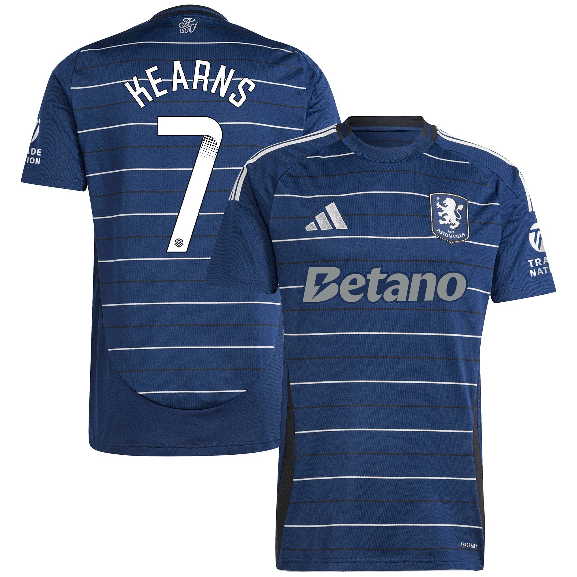 Explore the aston villa wsl adidas third shirt 2024-25 with kearns 7 printing Collection of Aston Villa jerseys. Authentic, high-quality football shirts for every supporter, available worldwide.