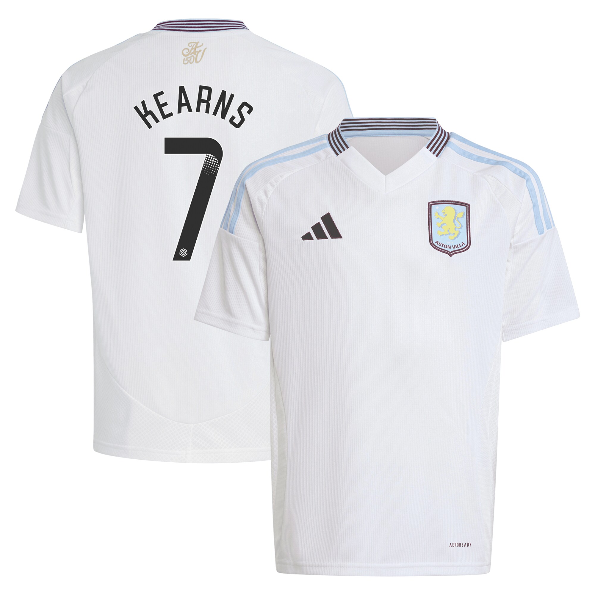 Explore the aston villa wsl away shirt 2024-25 – kids with kearns 7 printing Collection of Aston Villa jerseys. Authentic, high-quality football shirts for every supporter, available worldwide.