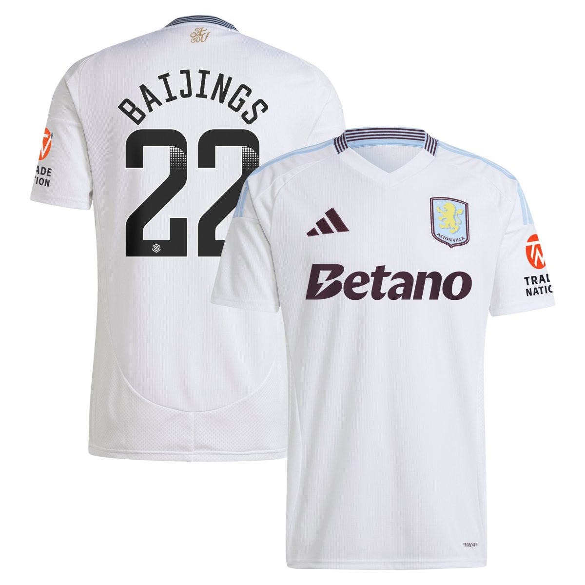 Explore the aston villa wsl away shirt 2024-25 with baijings 22 printing Collection of Aston Villa jerseys. Authentic, high-quality football shirts for every supporter, available worldwide.