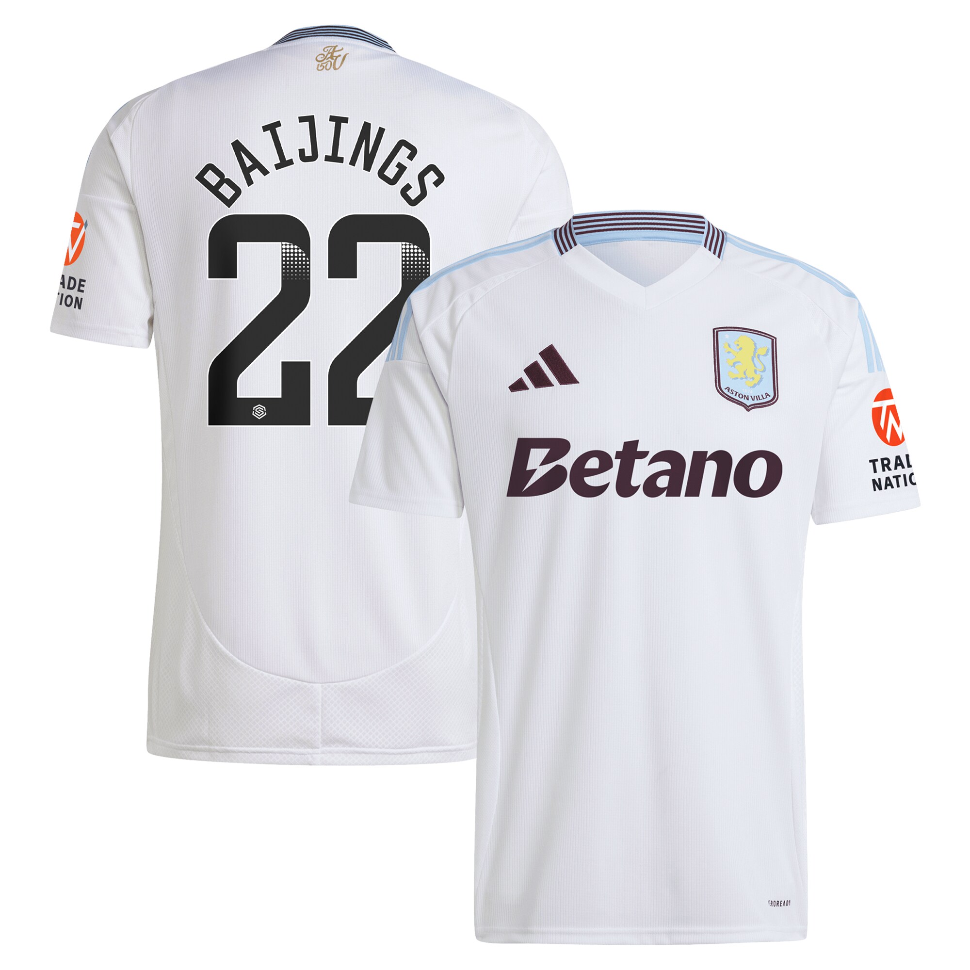 Explore the aston villa wsl away shirt 2024-25 with baijings 22 printing Collection of Aston Villa jerseys. Authentic, high-quality football shirts for every supporter, available worldwide.