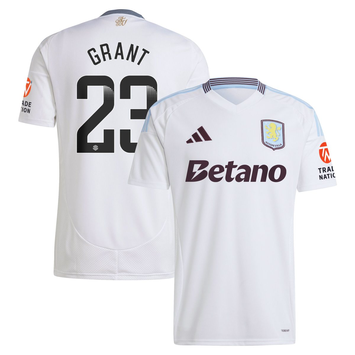 Explore the aston villa wsl away shirt 2024-25 with grant 23 printing Collection of Aston Villa jerseys. Authentic, high-quality football shirts for every supporter, available worldwide.