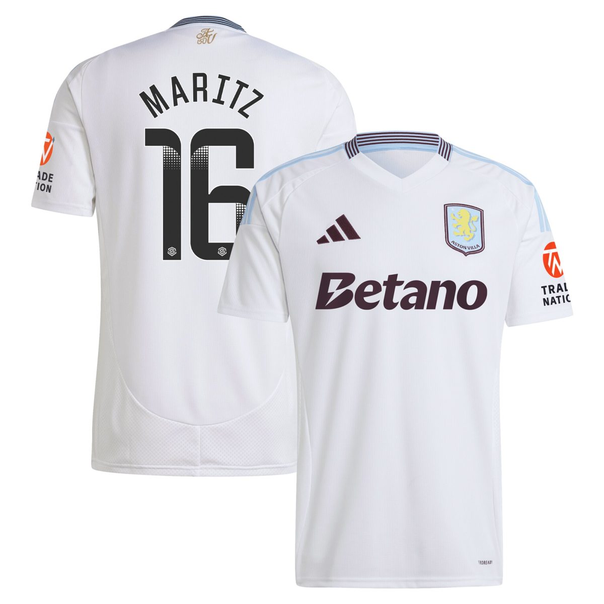 Explore the aston villa wsl away shirt 2024-25 with maritz 16 printing Collection of Aston Villa jerseys. Authentic, high-quality football shirts for every supporter, available worldwide.