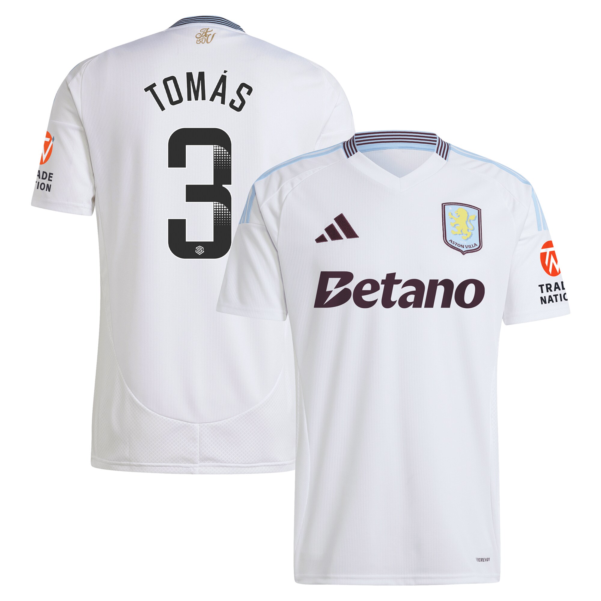 Explore the aston villa wsl away shirt 2024-25 with tomás 3 printing Collection of Aston Villa jerseys. Authentic, high-quality football shirts for every supporter, available worldwide.