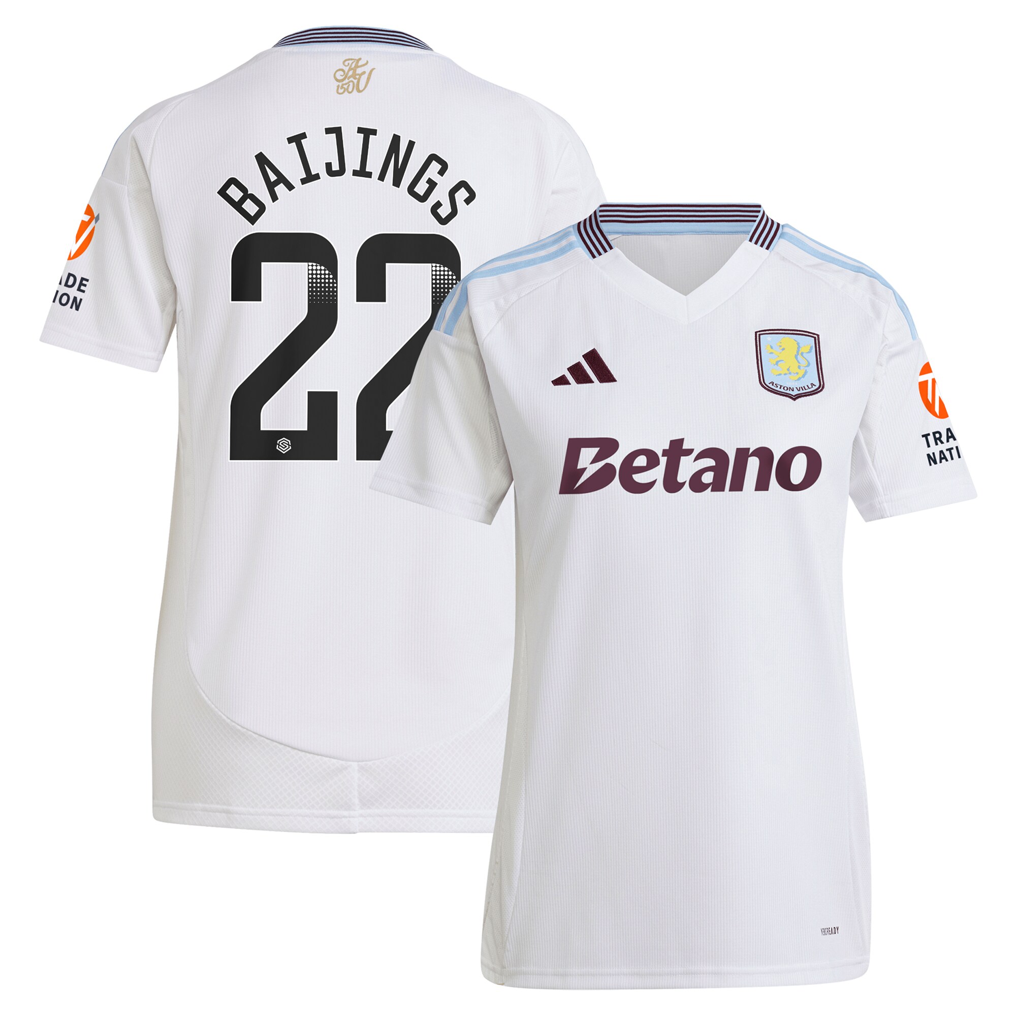 Explore the aston villa wsl away shirt 2024-25 – womens with baijings 22 printing Collection of Aston Villa jerseys. Authentic, high-quality football shirts for every supporter, available worldwide.