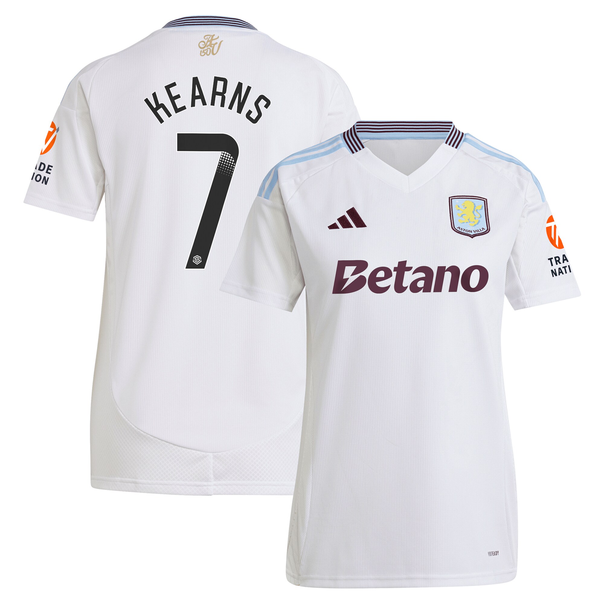 Explore the aston villa wsl away shirt 2024-25 – womens with kearns 7 printing Collection of Aston Villa jerseys. Authentic, high-quality football shirts for every supporter, available worldwide.