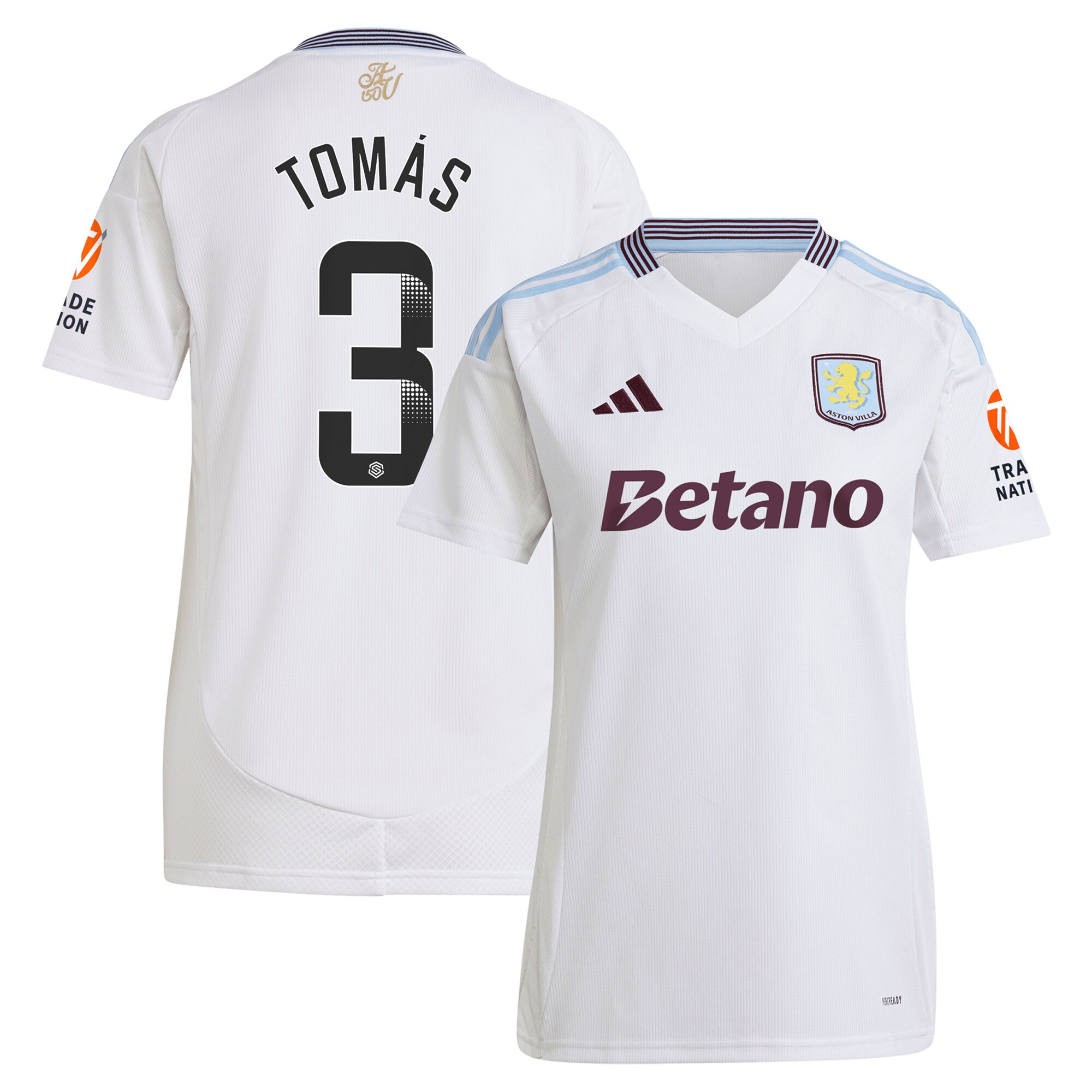 Explore the aston villa wsl away shirt 2024-25 – womens with tomás 3 printing Collection of Aston Villa jerseys. Authentic, high-quality football shirts for every supporter, available worldwide.